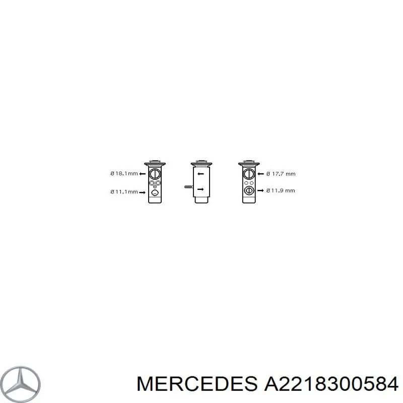 Клапан TRV кондиционера MERCEDES A2218300584