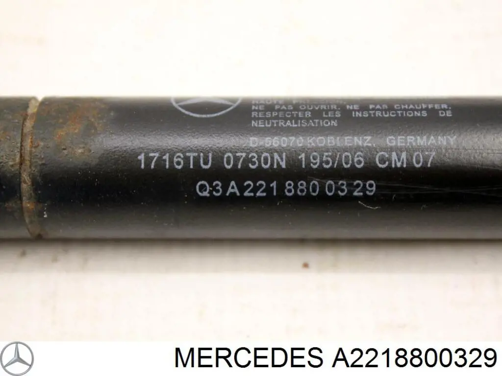 A2218800329 Mercedes amortecedor da capota
