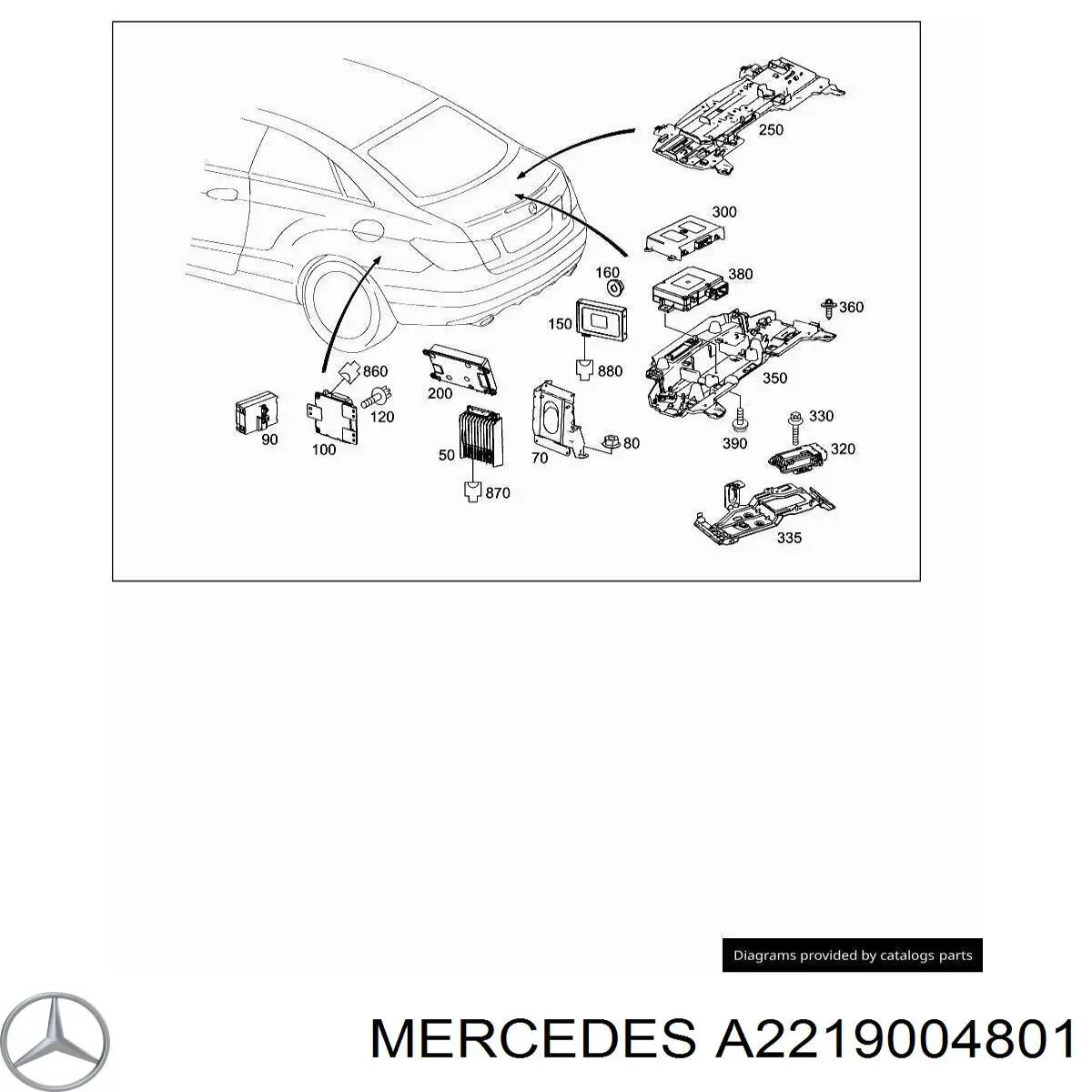  Mercedes A2219004801 цена, от 100.90 USD