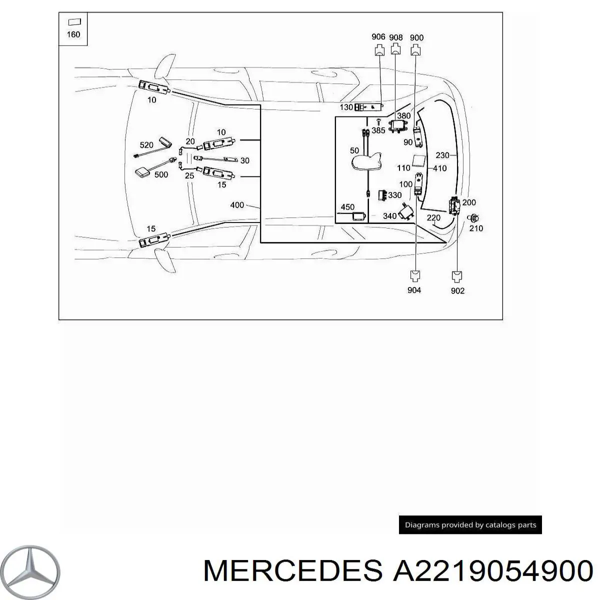 Купить 2198203789 Mercedes Усилитель сигнала антенны