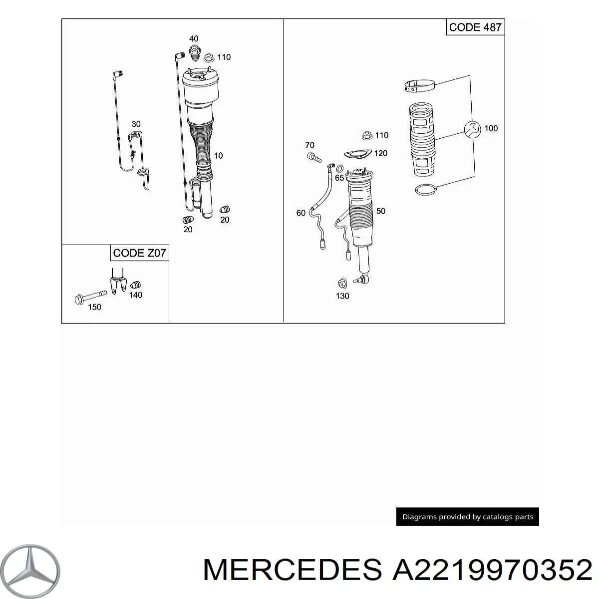  Mercedes A2219970352 цена, от 32.84 USD