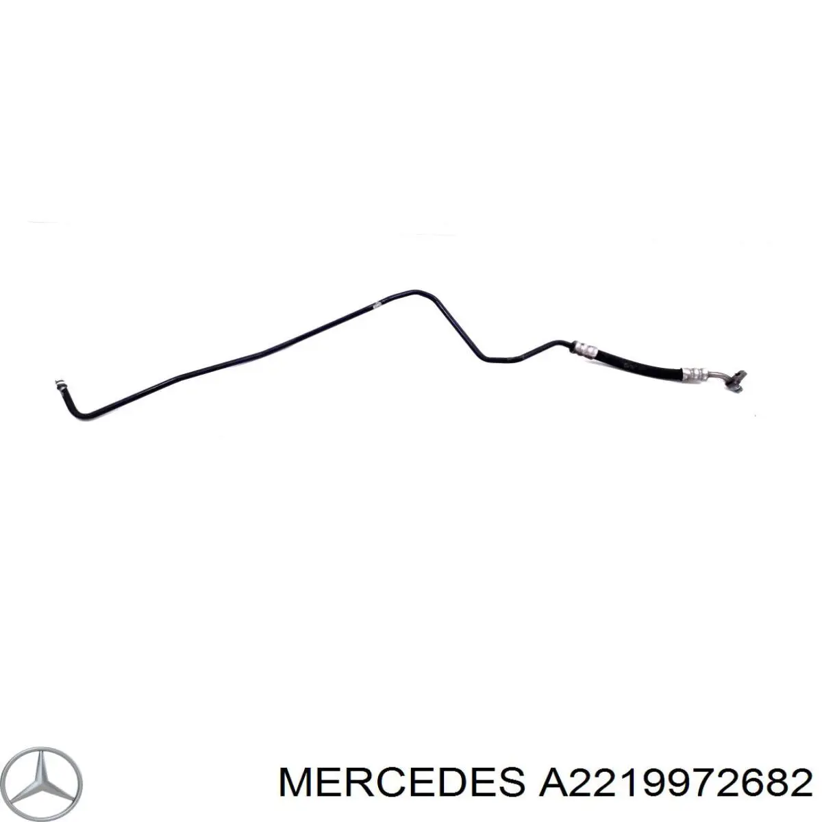 2219972682 Mercedes шланг гур низкого давления, от рейки (механизма к радиатору)