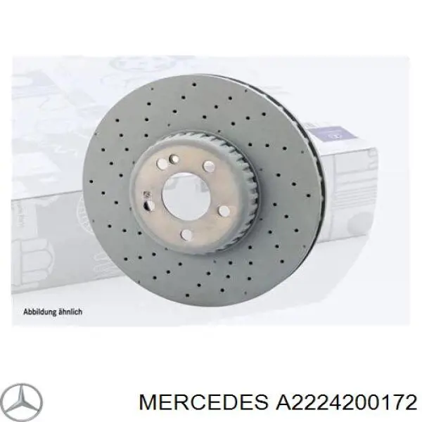 A222420017228 Mercedes disco do freio dianteiro