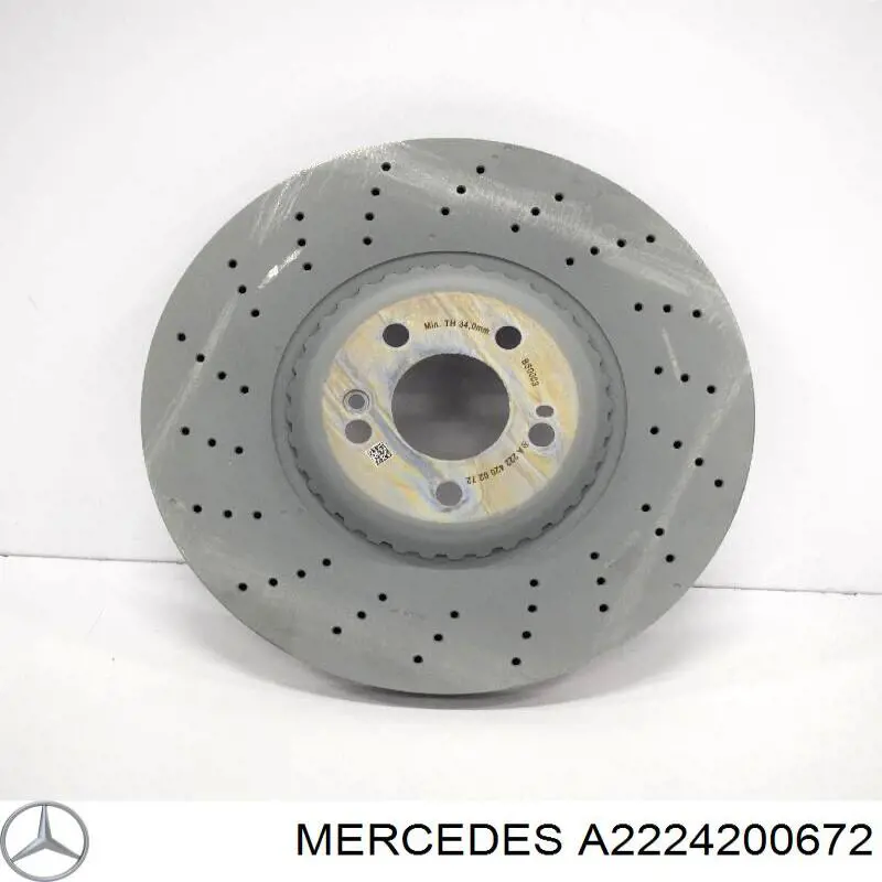 Купить A2224200672 Mercedes Диск тормозной задний