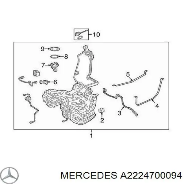 Модуль бензонасоса Mercedes A2224700094 цена, от 617.12 USD