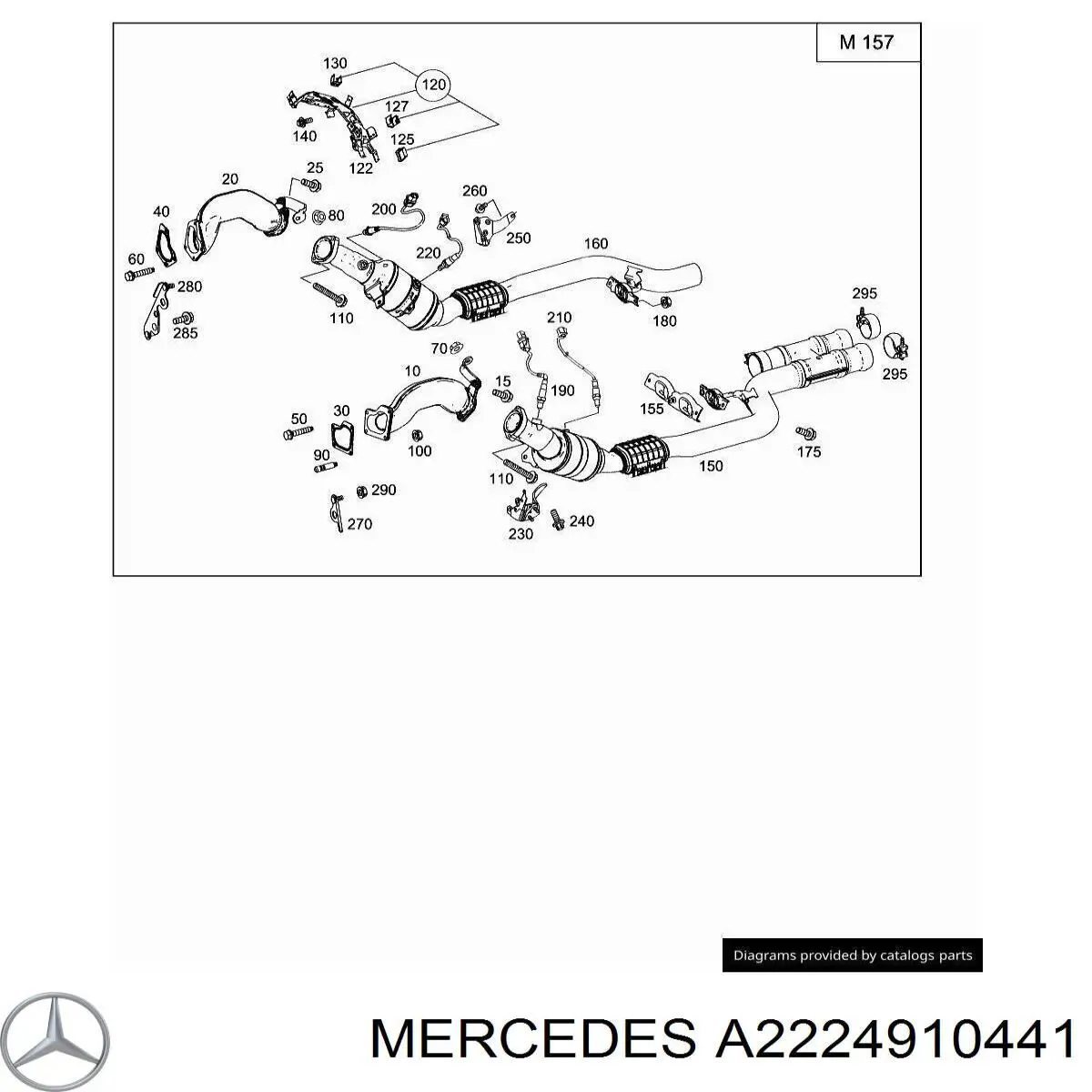 Кронштейн задней подушки глушителя Mercedes A2224910441 цена, от 57.63 USD