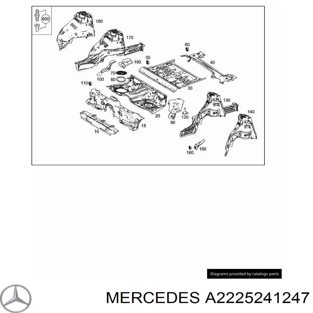  Mercedes A2225241247 цена, от 27.32 USD