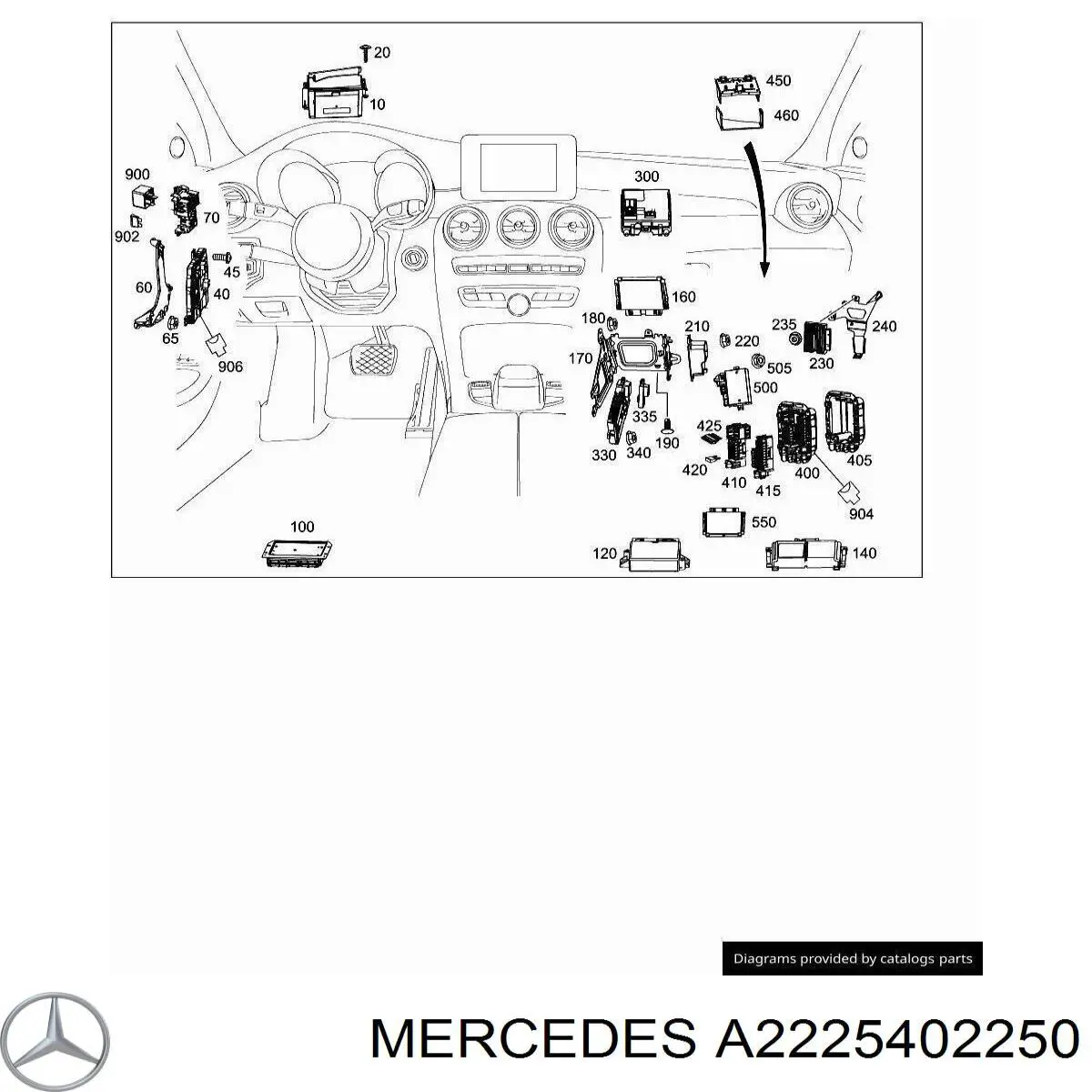 Купить A2225402250 Mercedes 