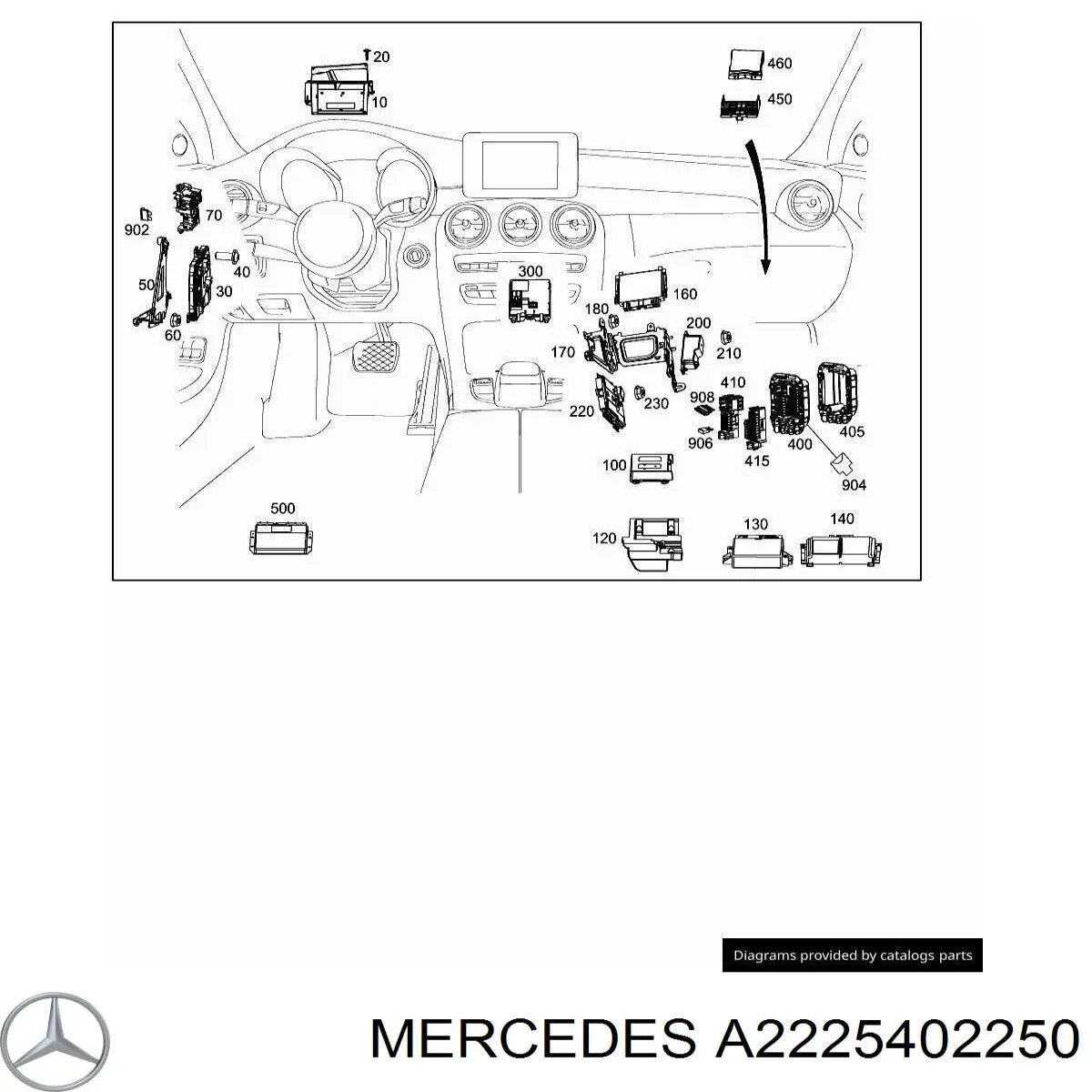  Mercedes A2225402250 цена, от 50.68 USD