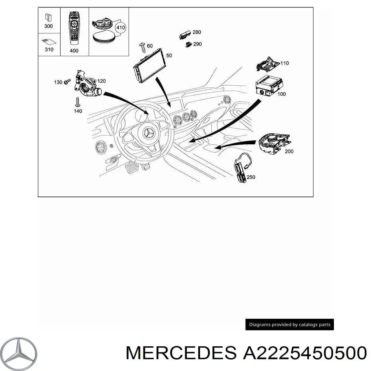  Mercedes A2225450500 цена, от 50.68 USD