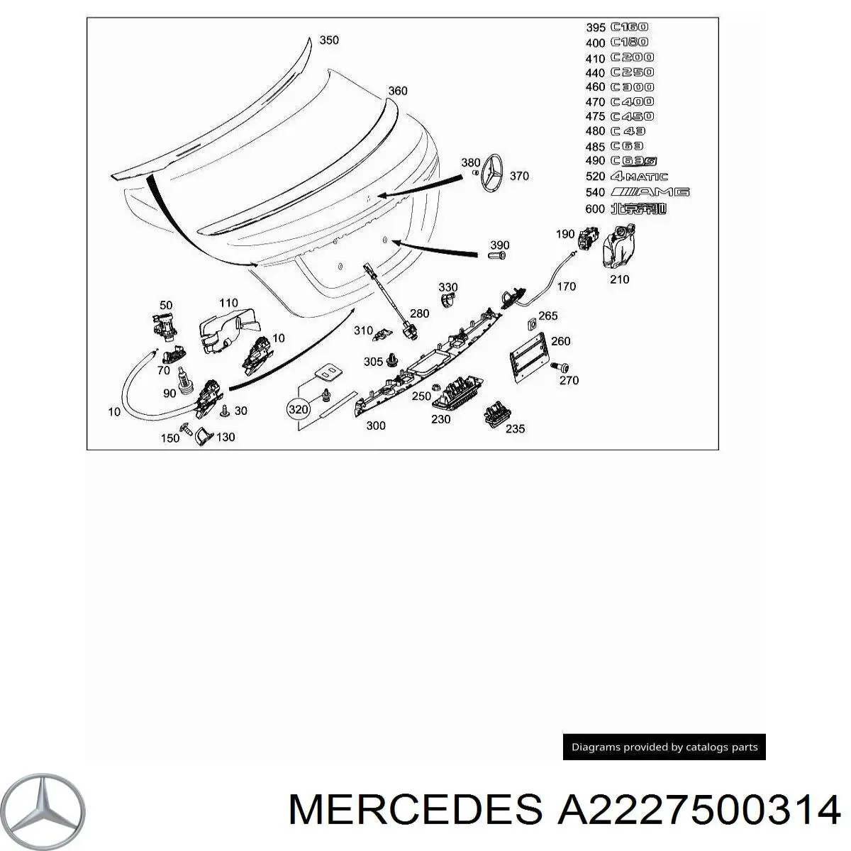  Mercedes A2227500314 цена, от 6.36 USD