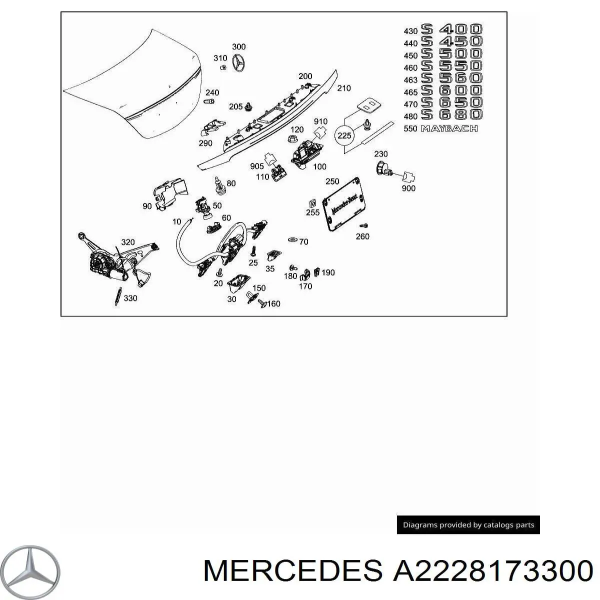  Mercedes A2228173300 цена, от 8.61 USD