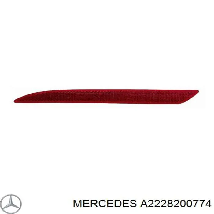 Левый катафот бампера на Mercedes ML/GLE (C292)