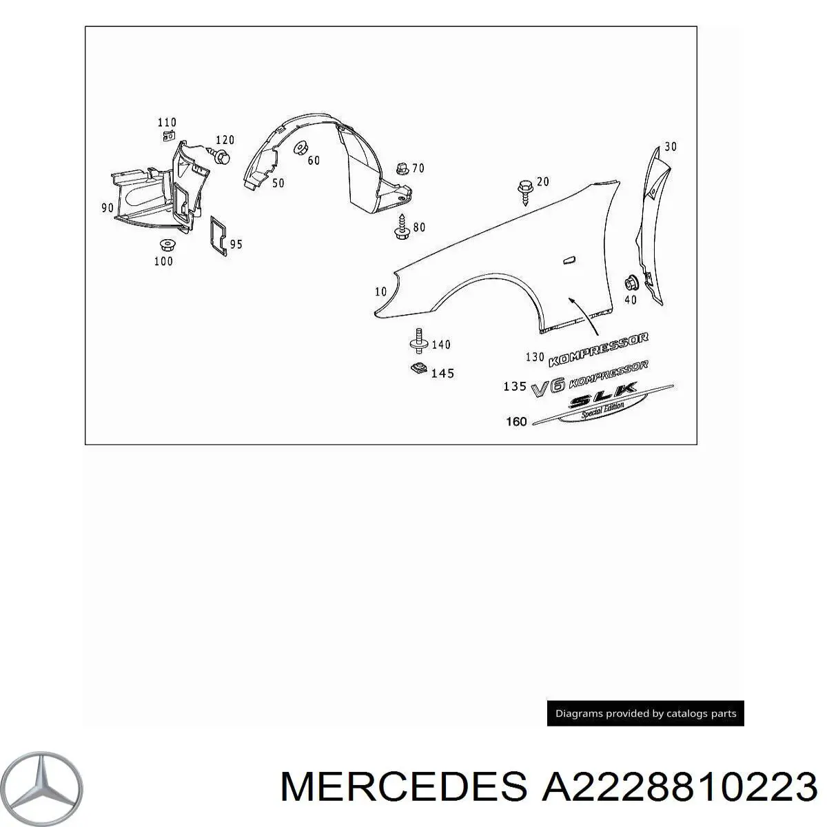  Mercedes A2228810223 цена, от 12.42 USD