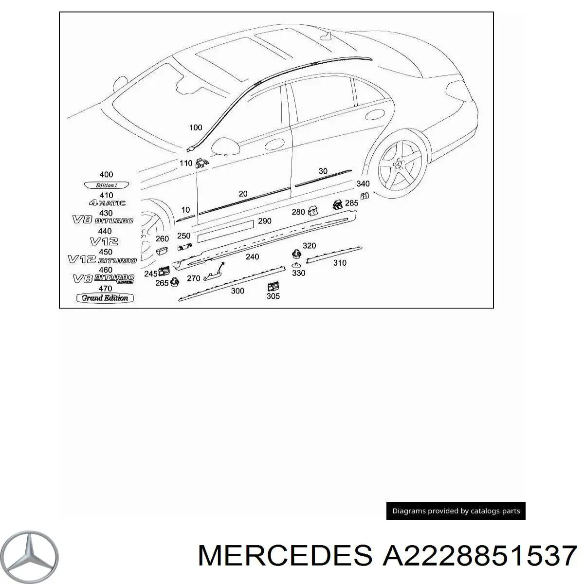  Mercedes A2228851537 цена, от 70.62 USD