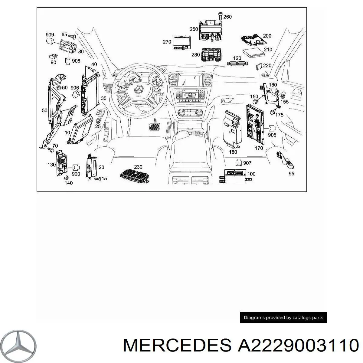  Mercedes A2229003110 цена, от 197.24 USD