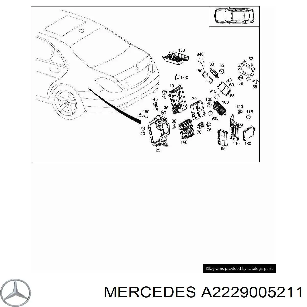  Mercedes A2229005211 цена, от 148.99 USD