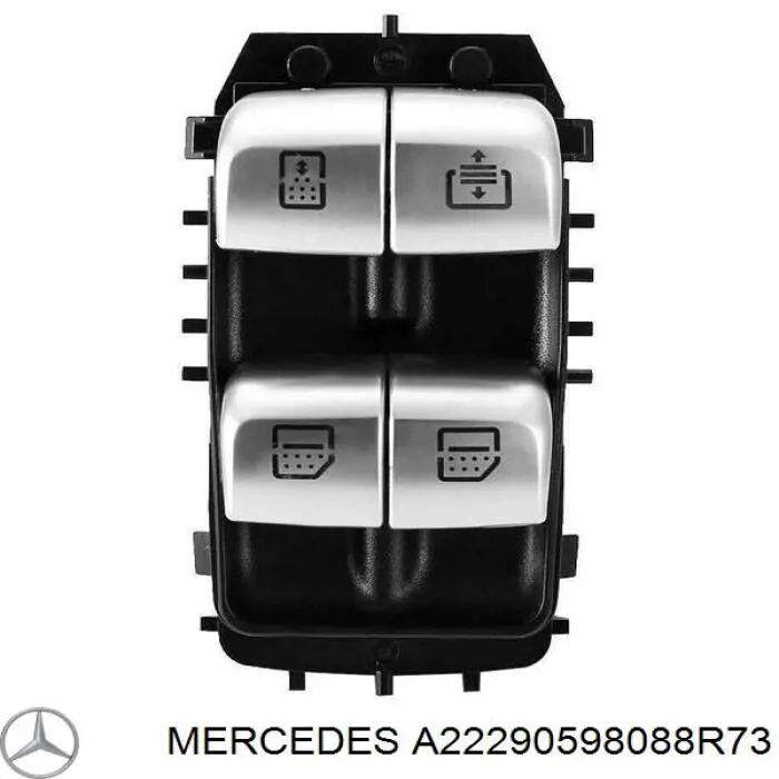 Купить A22290598089051 Mercedes Кнопка включения мотора стеклоподъемника задняя правая