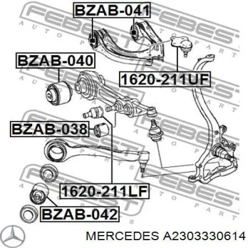 A2303330614 Mercedes сайлентблок переднего нижнего рычага