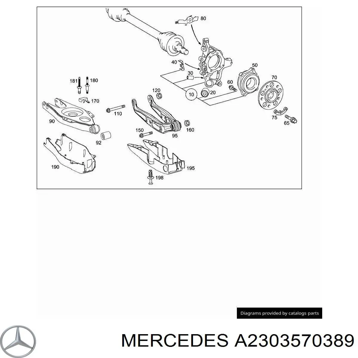  Mercedes A2303570389 цена, от 3.42 USD