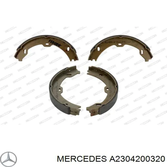 A2304200320 Mercedes колодки ручника (стояночного тормоза)
