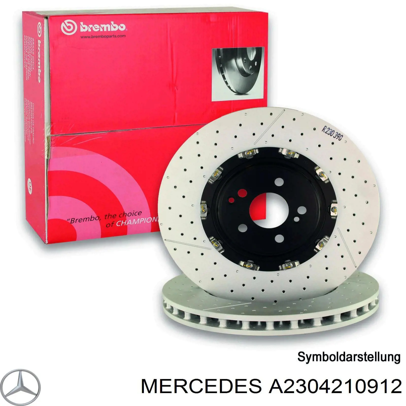 A2304210912 Mercedes disco do freio dianteiro