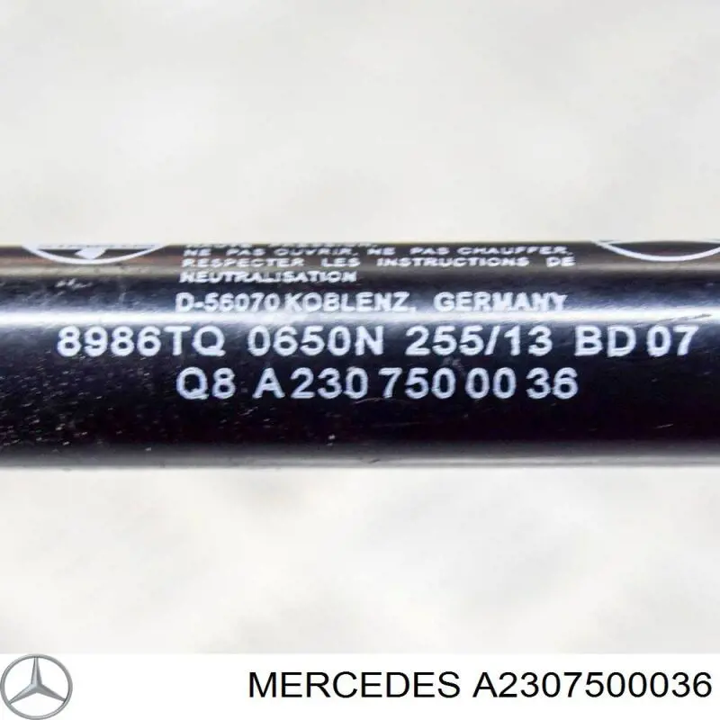 Амортизатор багажника A2307500036 Mercedes