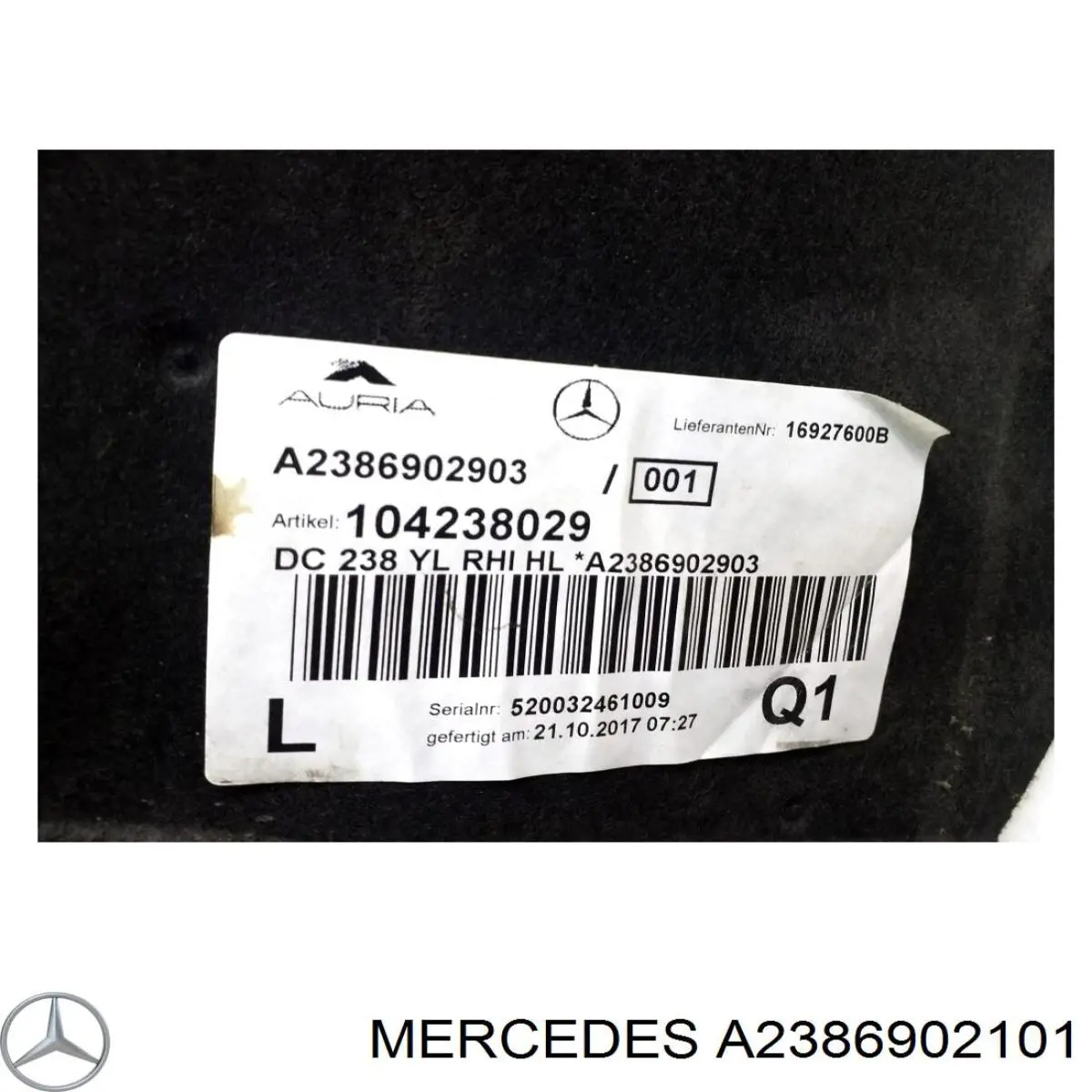  Mercedes A2386902903 цена, от 22.60 USD
