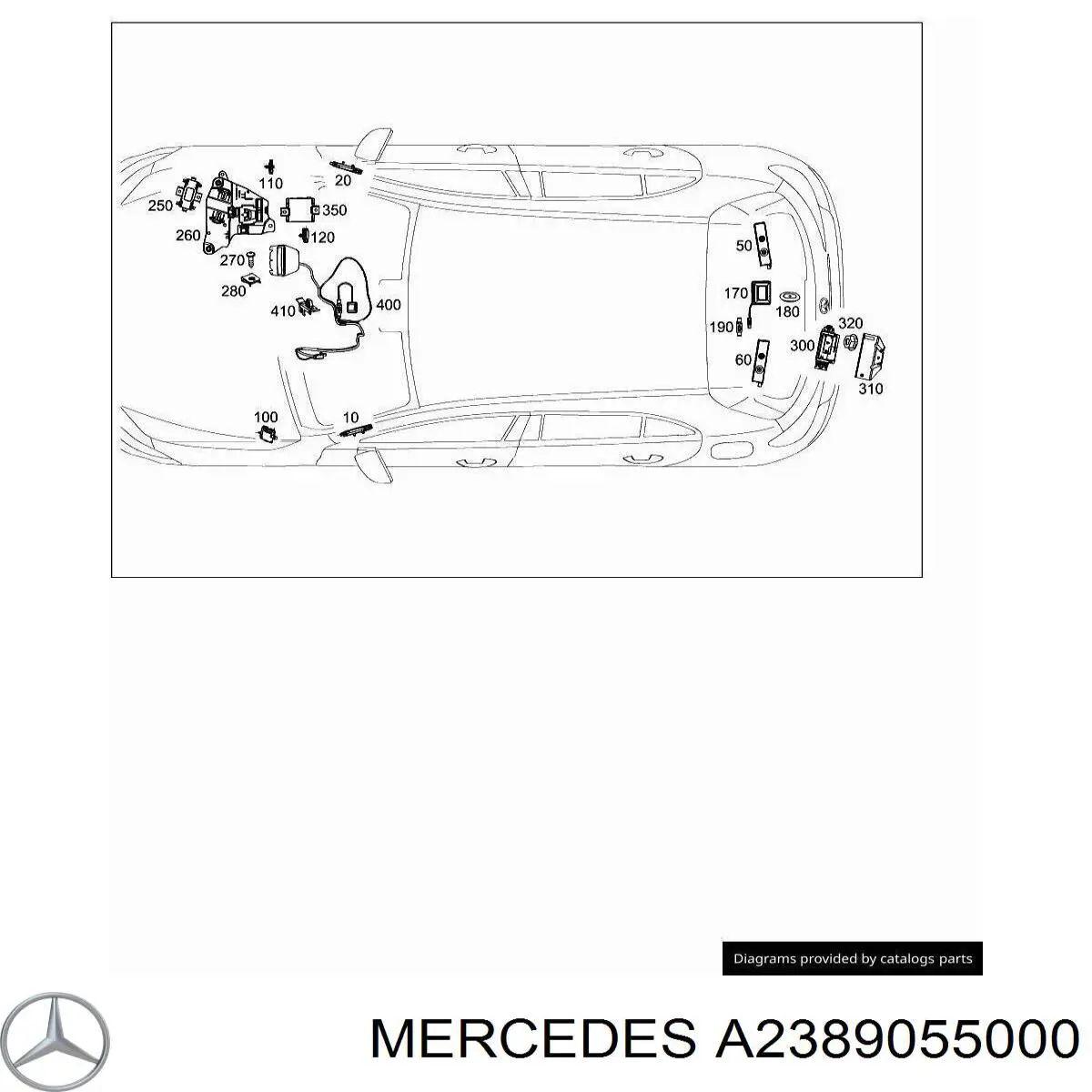 Mercedes A2389055000 цена, от 19.00 USD