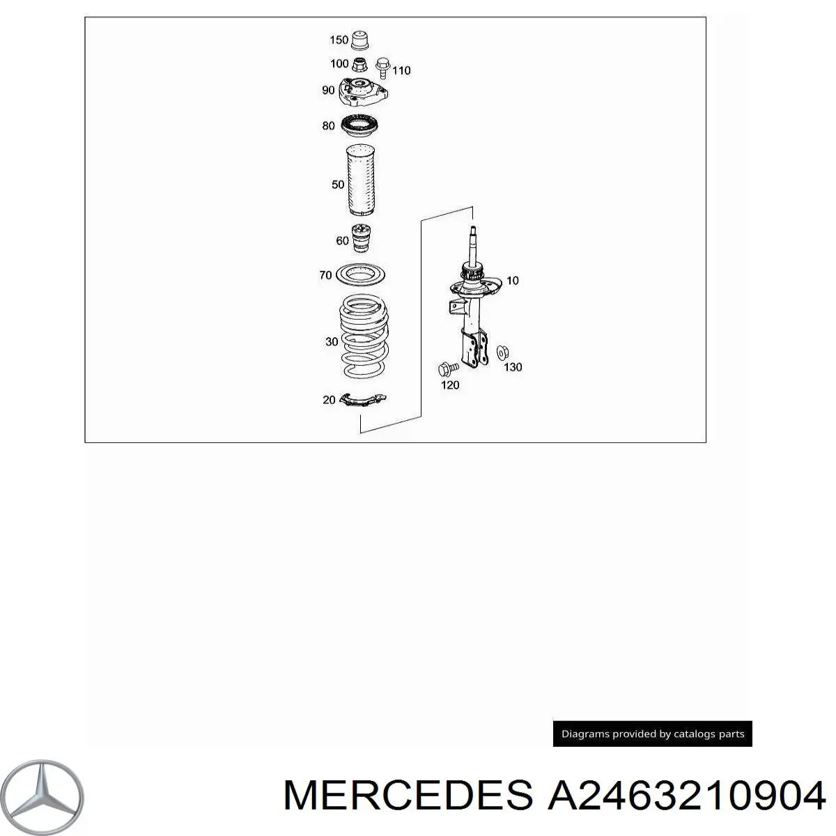 2463210904 Mercedes mola dianteira