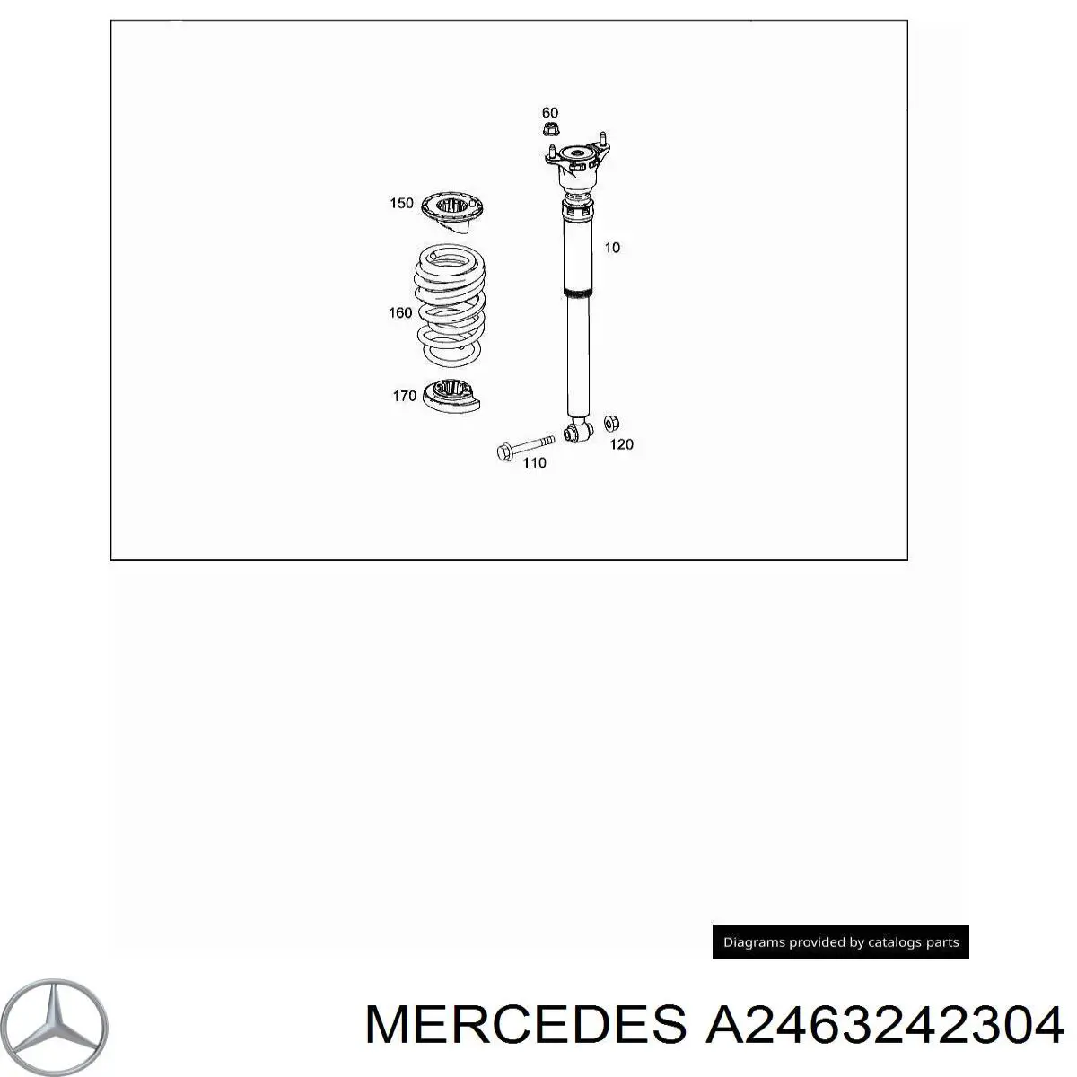 Задняя пружина A2463242304 Mercedes