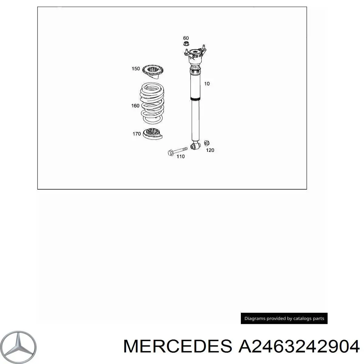 A2463242904 Mercedes mola traseira