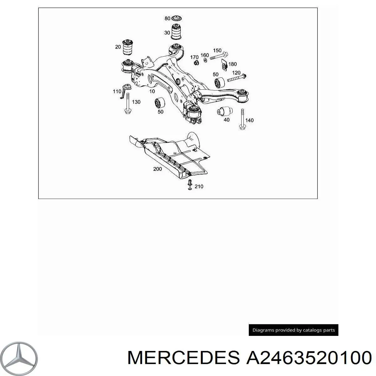A2463520100 Mercedes сайлентблок заднего поперечного рычага внутренний