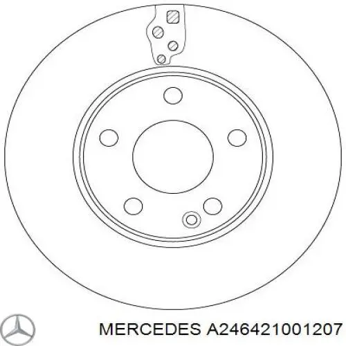 Передние тормозные диски A246421001207 Mercedes