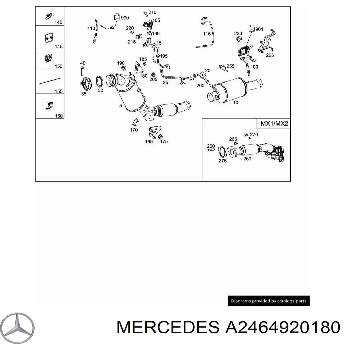 Прокладки выхлопной системы Mercedes A2464920180 цена, от 4.36 USD