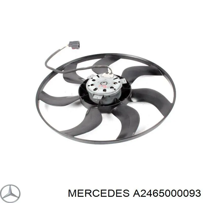 A2465000093 Mercedes ventilador elétrico de esfriamento montado (motor + roda de aletas)