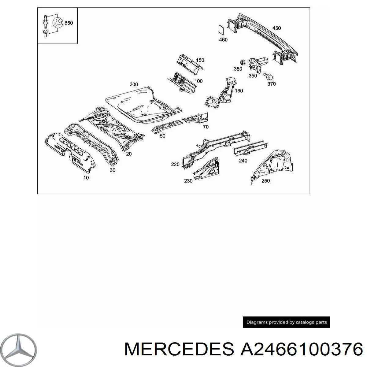 A2466100376 Mercedes Арка крыла заднего левого