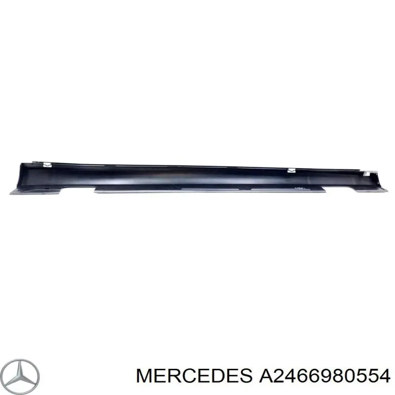 A2466980554 Mercedes Накладка наружняя (молдинг) порога, левый