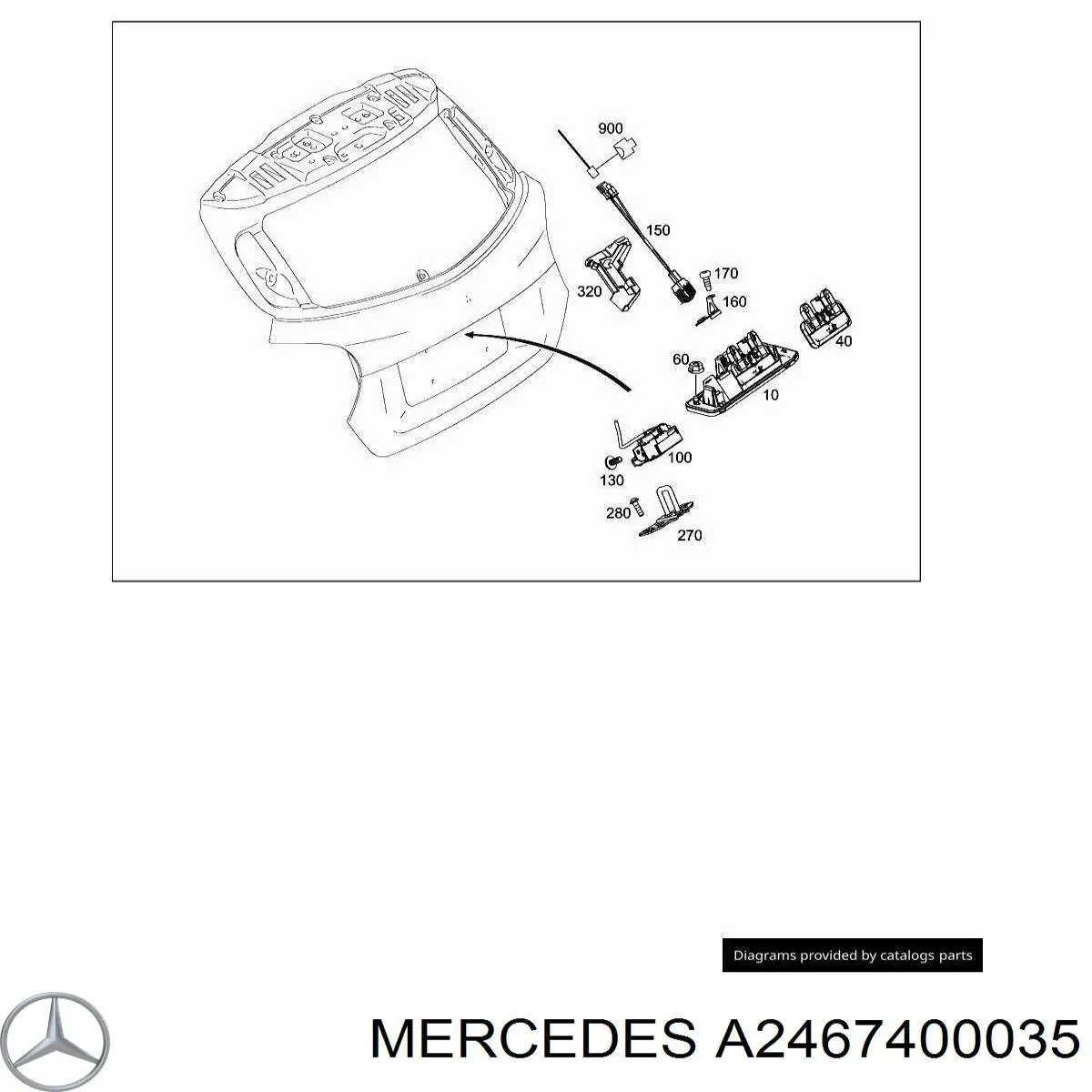 Замок двери багажника Mercedes A2467400035 цена, от 56.24 USD
