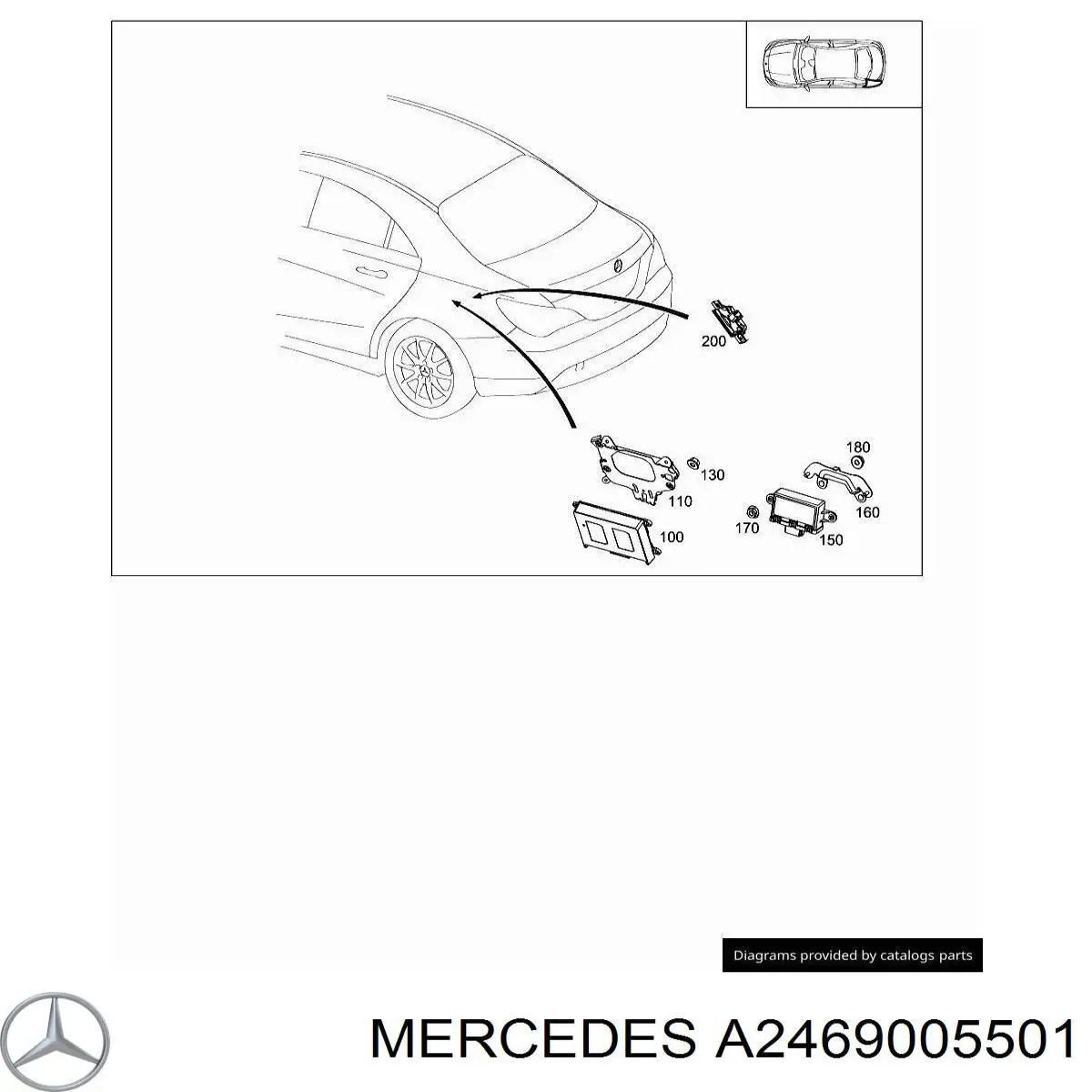  Mercedes A2469005501 цена, от 117.04 USD