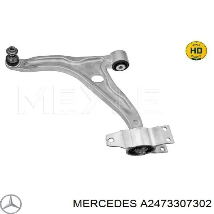 A2473307302 Mercedes braço oscilante inferior esquerdo de suspensão dianteira