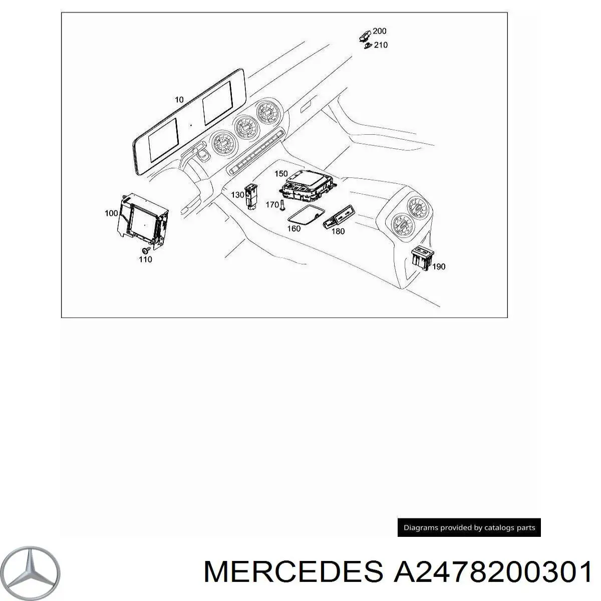  Mercedes A2478200301 цена, от 58.51 USD