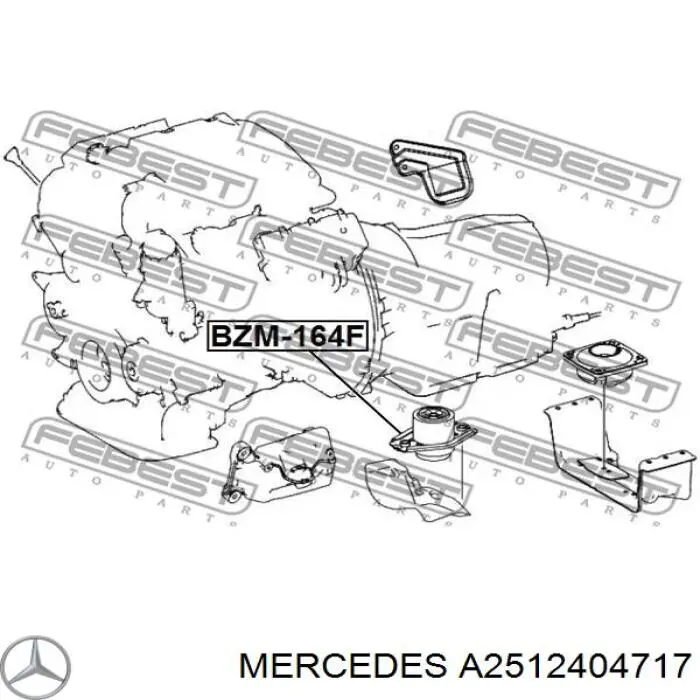 Купить A2512404717 Mercedes Подвеска двигателя (силового агрегата)