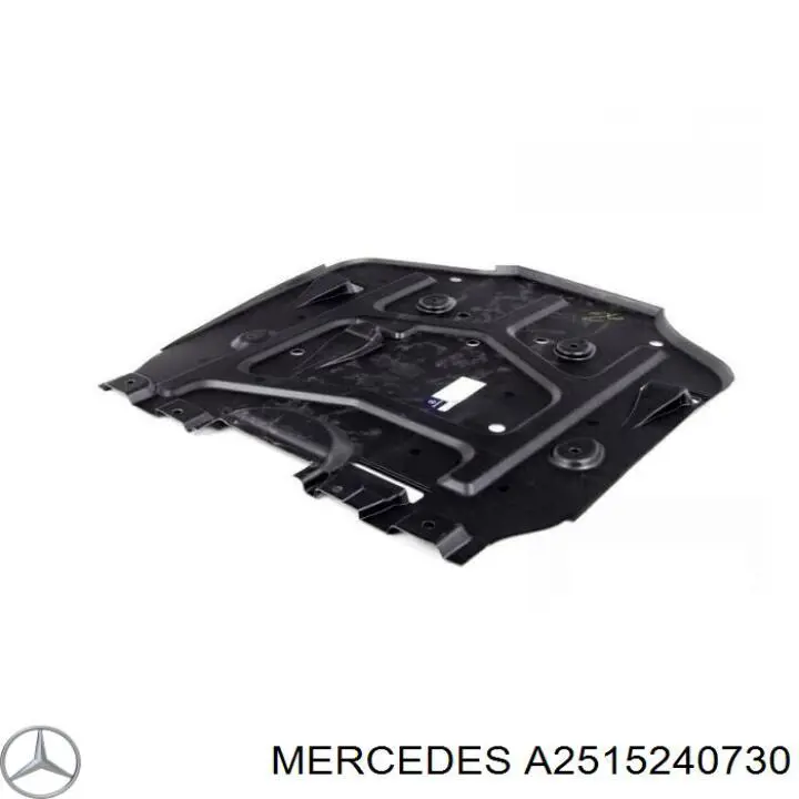 2515240730 Mercedes proteção de motor, de panela (da seção de motor)