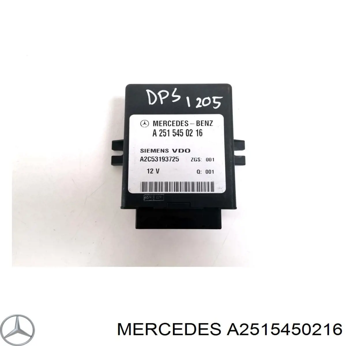 A2515450316 Mercedes unidade de controlo de suspensão pneumática