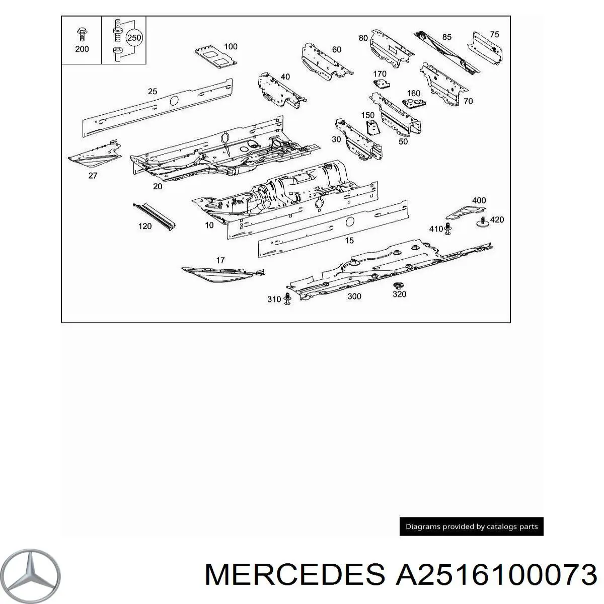  Mercedes A2516100073 цена, от 69.68 USD