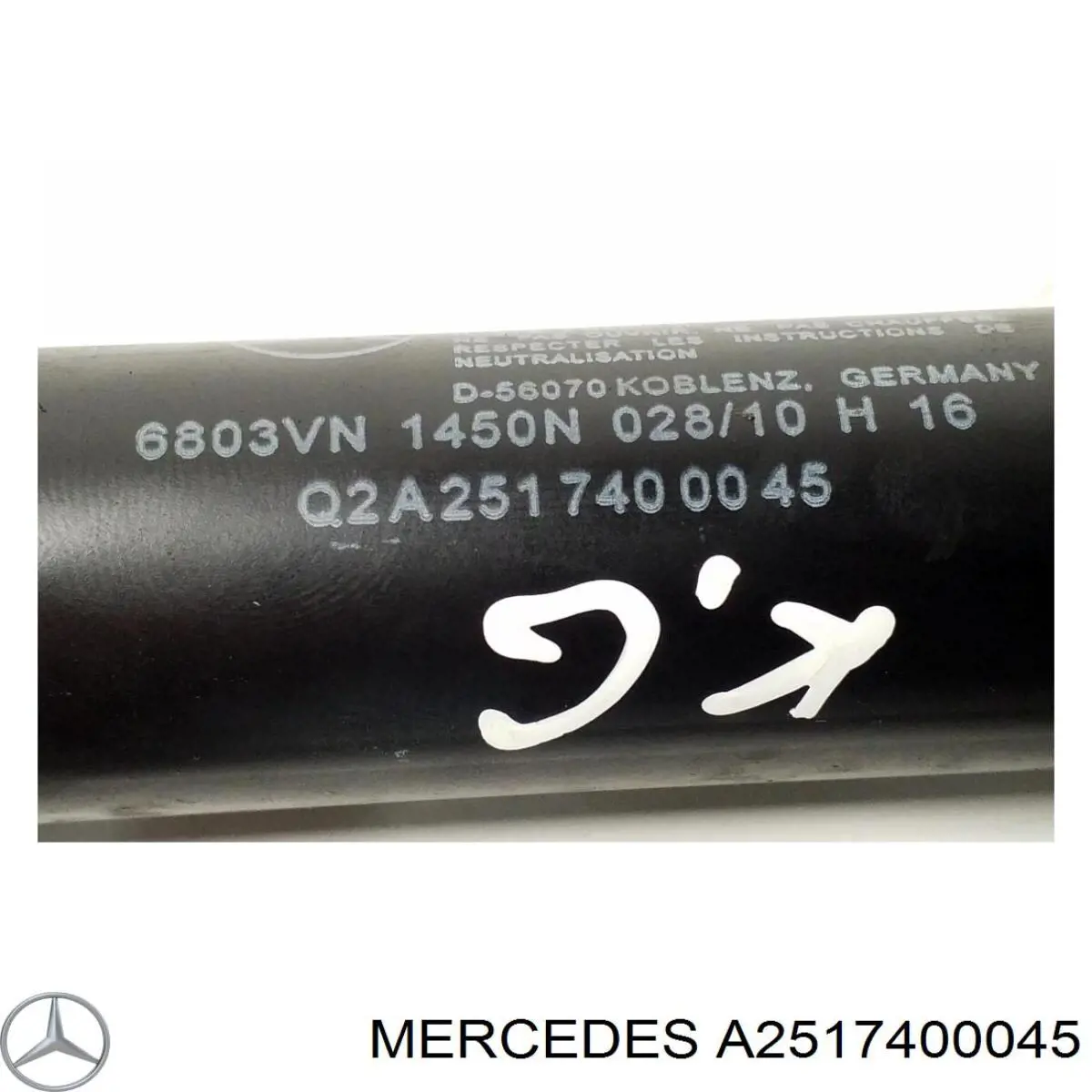 A2517400045 Mercedes амортизатор багажника