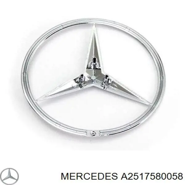 Эмблема крышки багажника, фирменныйзначок на Mercedes R (W251)