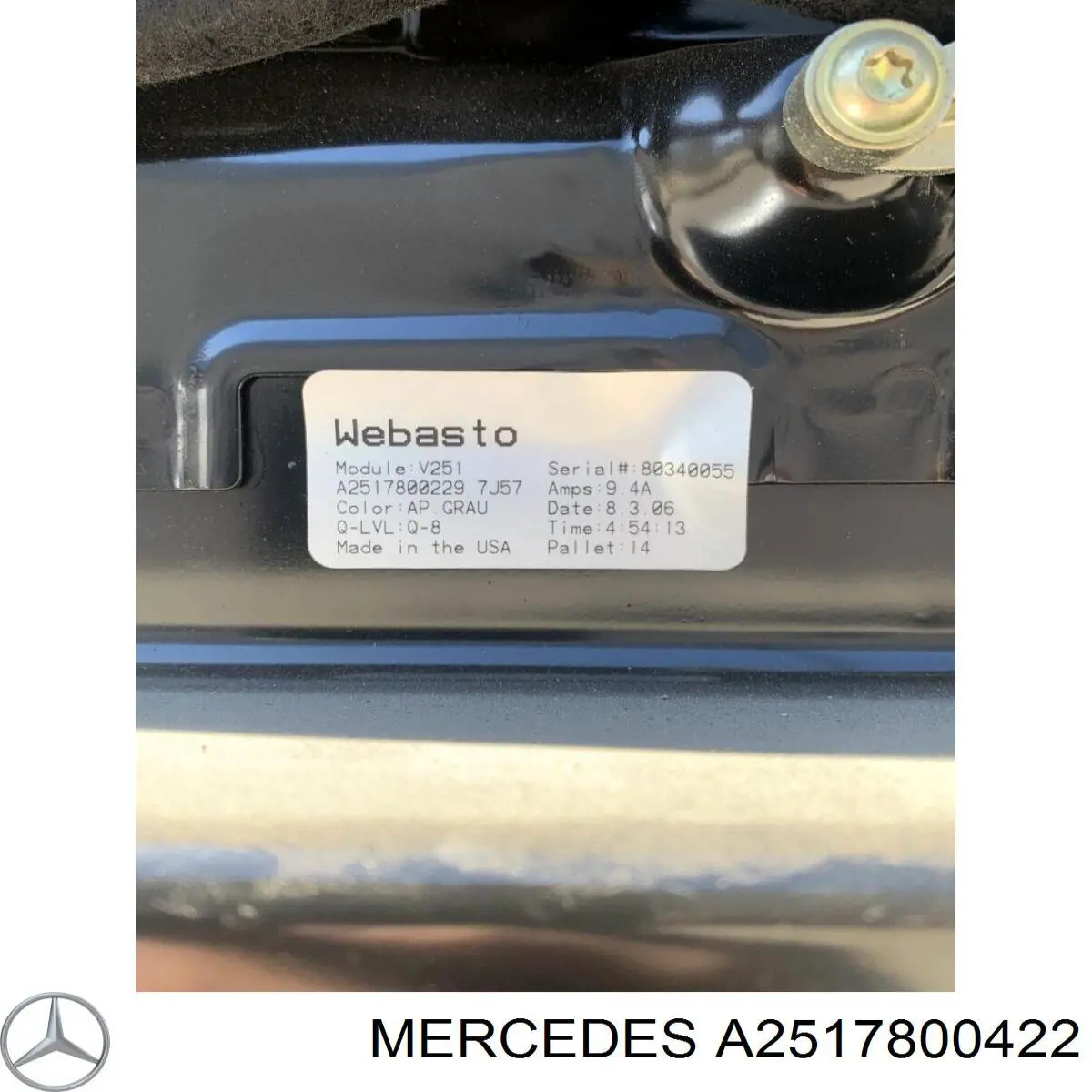  Mercedes A2517800422 цена, от 380.08 USD