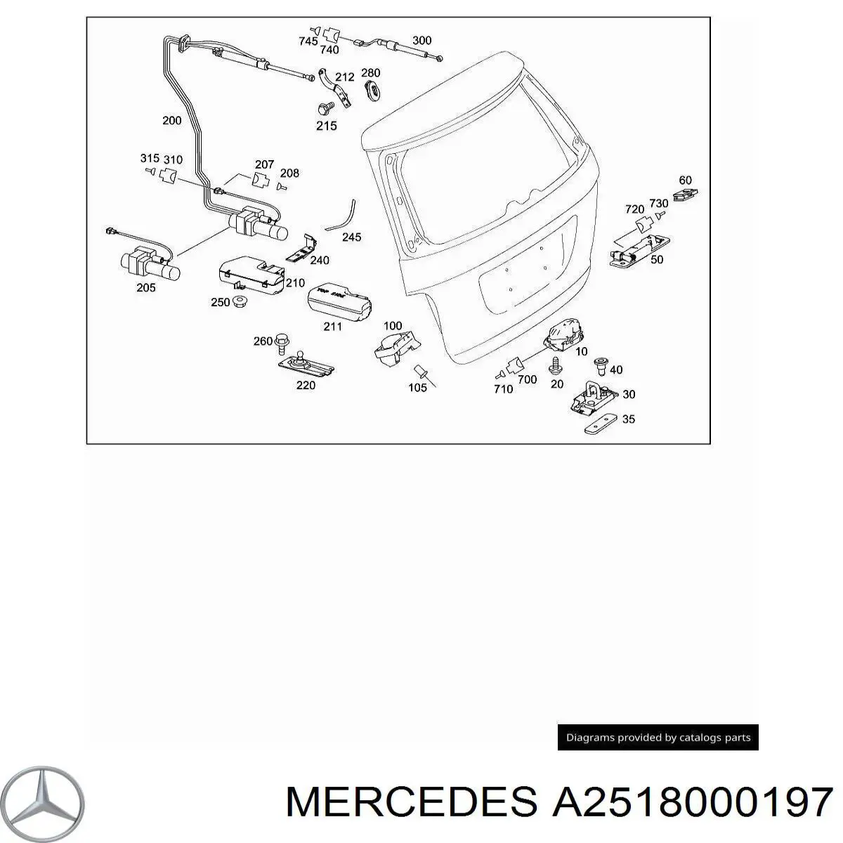  Mercedes A2518000197 цена, от 88.69 USD